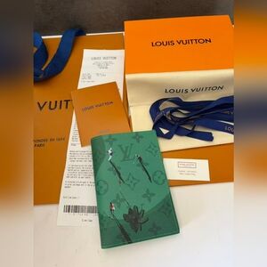 Louis Vuitton Green Monogram Passport Cover